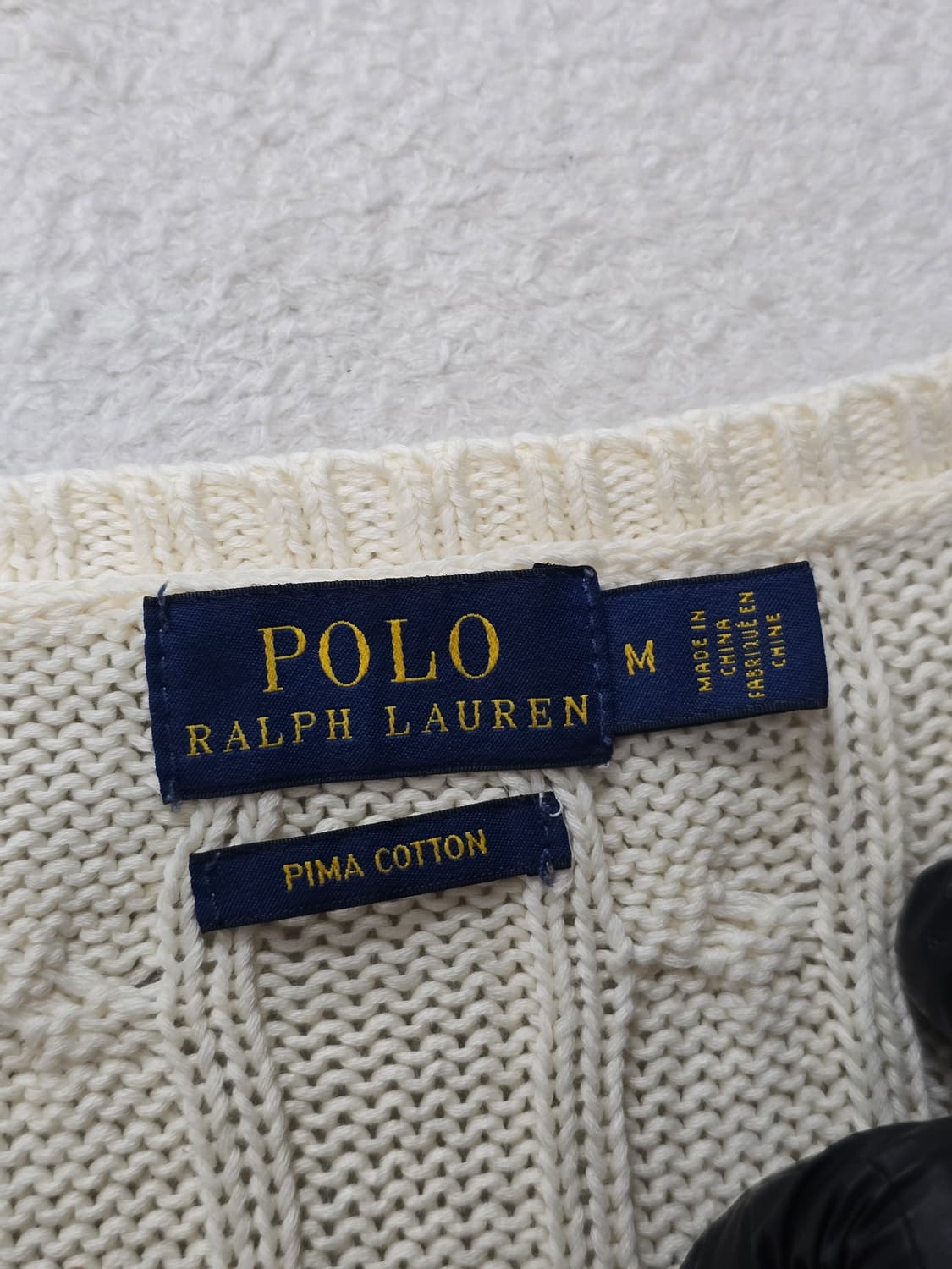 폴로랄프로렌 케이블 코튼 브이넥 니트 M 상품이미지5
