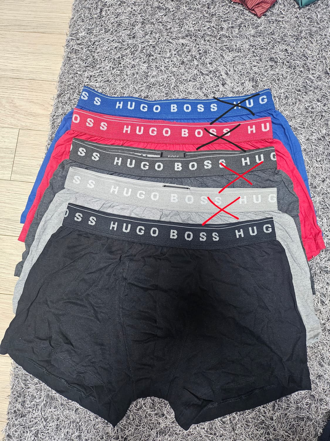 휴고보스 남성팬티 블랙1장 상품이미지1