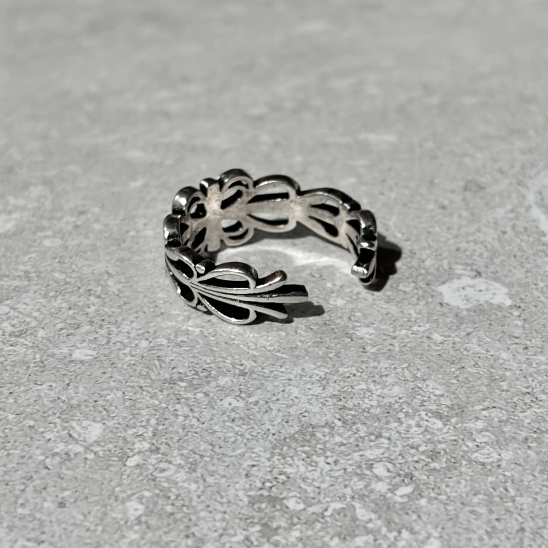 Oribell 크롬 플로랄 925실버 오픈링 반지 상품이미지5