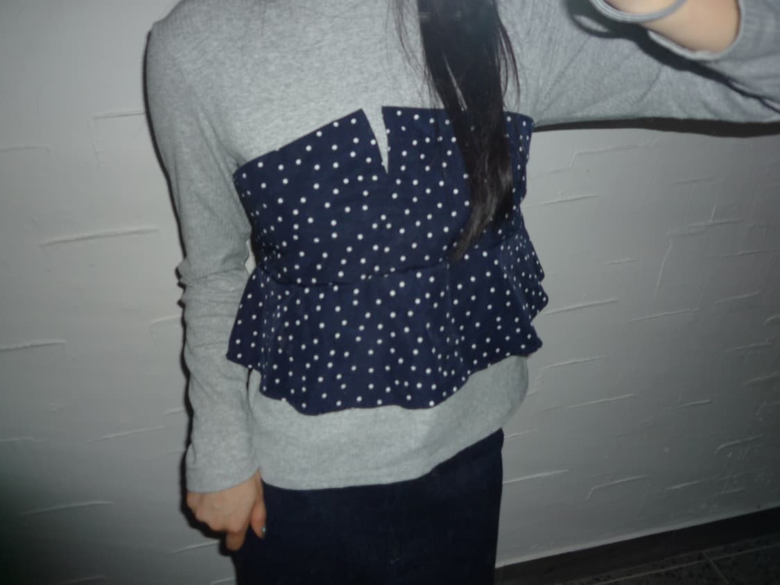 dot bustier long sleeve 상품이미지1