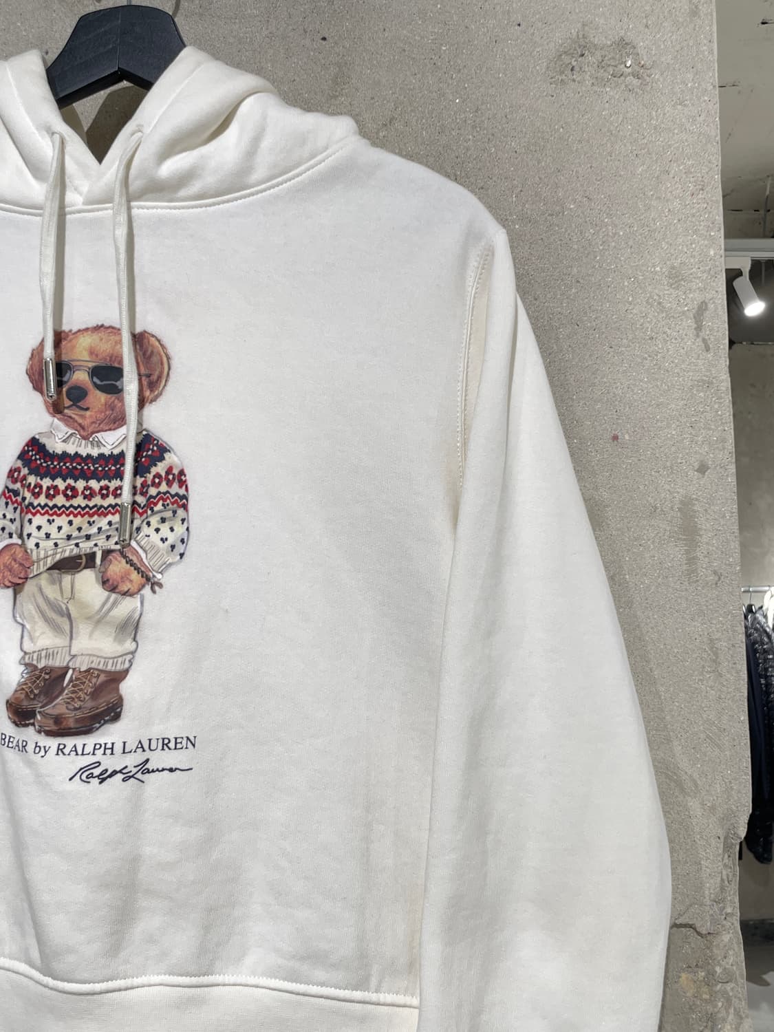 폴로 랄프로렌 아이보리 폴로 베어 플리스 후디 상품이미지3