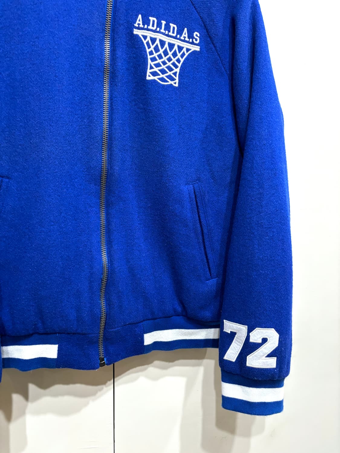 아디다스 ADIDAS 블루 바시티 자켓 72 상품이미지4