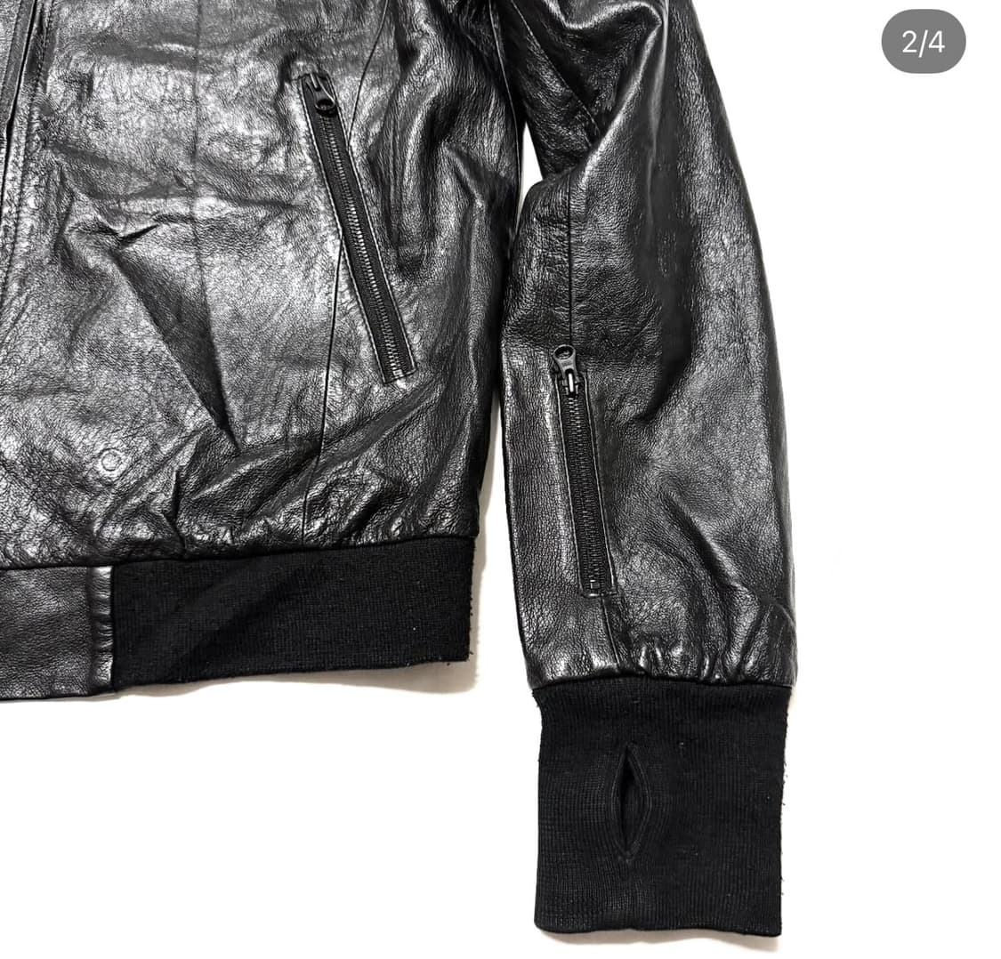 Universal Freaks - 하이넥 레더 자켓 상품이미지2