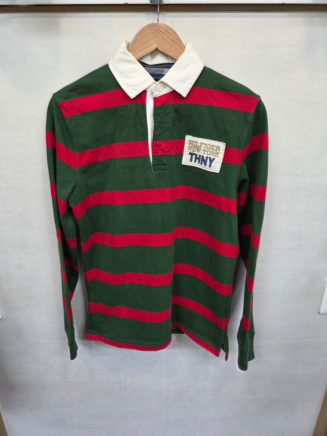 타미힐피거 빈티지핏 럭비 카라긴팔 s 상품이미지1