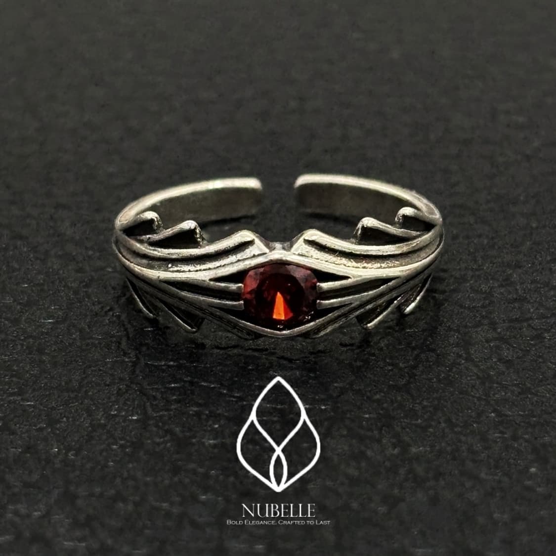 🌗Antique red eye ring / 엔틱 레드아이 반지 상품이미지1