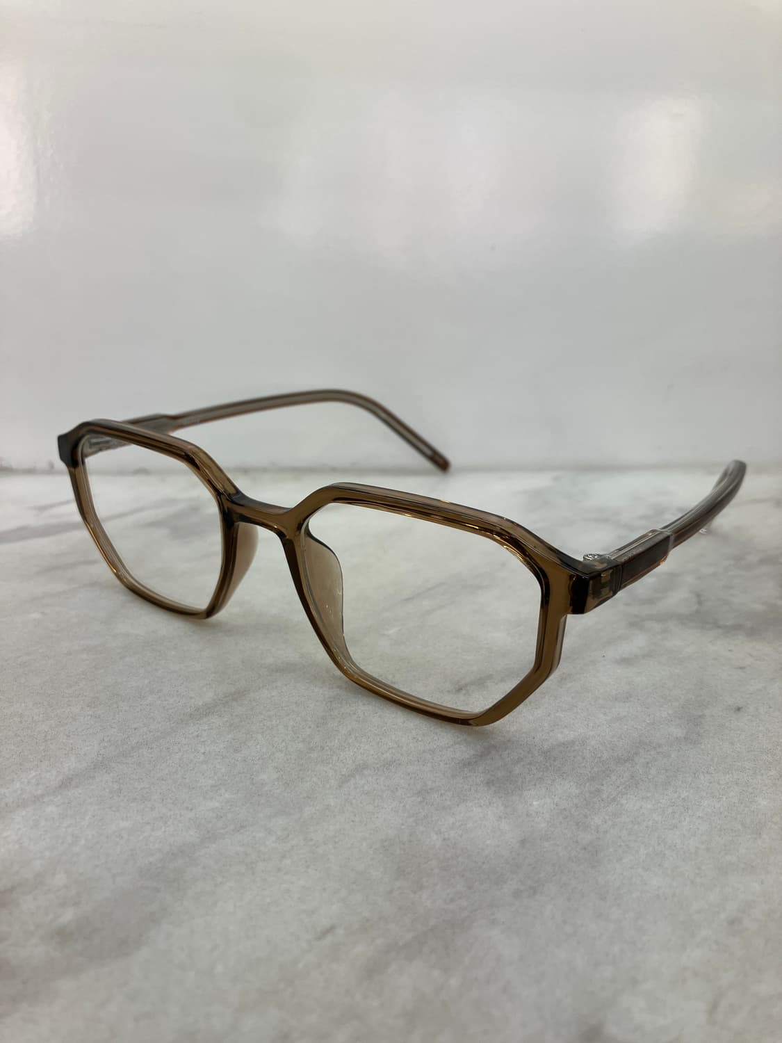 B68 HL 브라운 팔각 뿔테 안경5534 상품이미지7