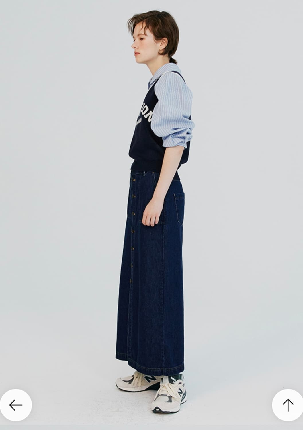 보카바카 VOCAVACA 울 니트 베스트 아이보리 그레이 상품이미지3