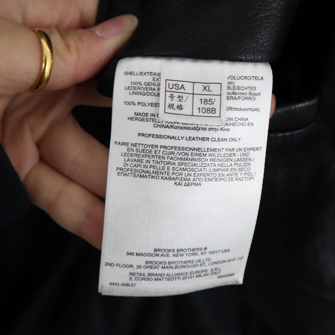 브룩스브라더스 블랙 리얼레더 자켓 상품이미지8