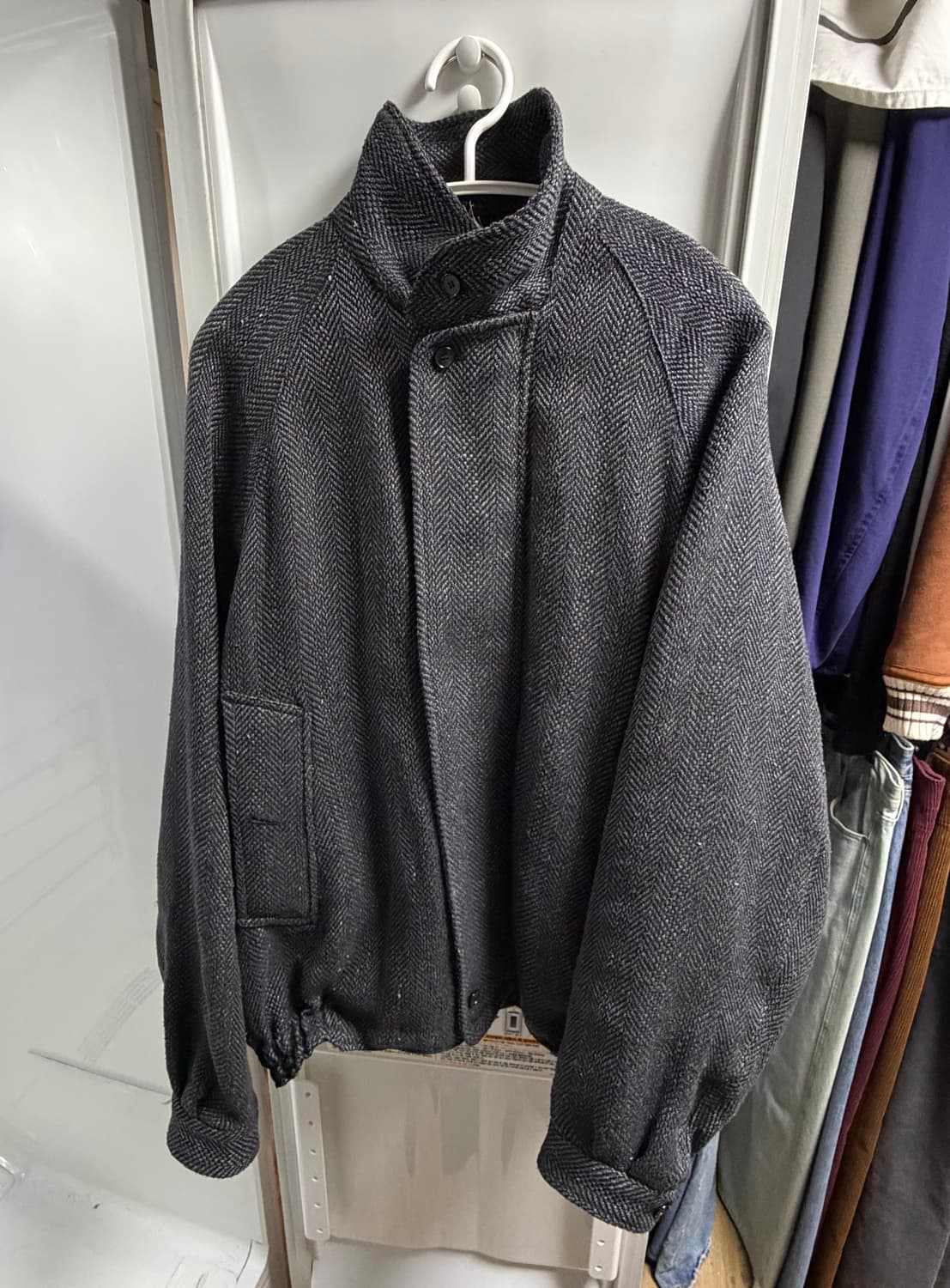 올드조 라운드 카라 모터링 자켓 상품이미지1