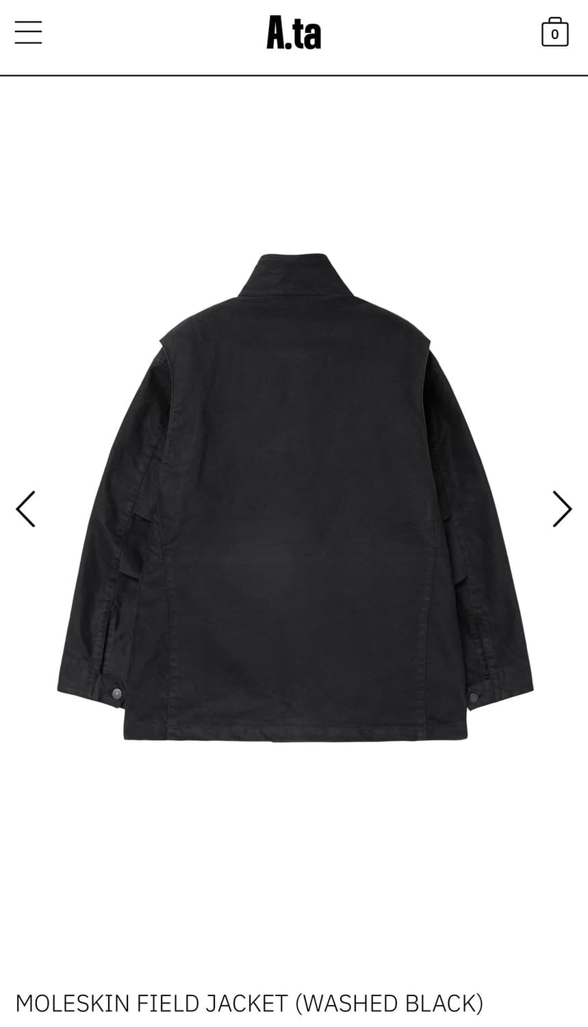 구매) a.ta 몰스킨 필드자켓 (L) 상품이미지3