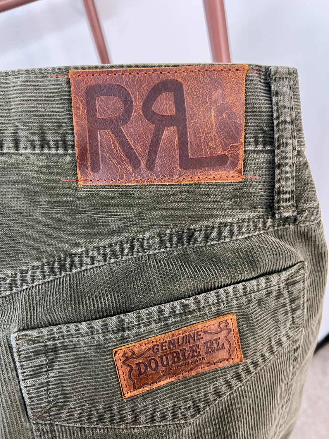 RRL/슬림핏 코듀로이 팬츠-올리브 (32/32) 상품이미지6