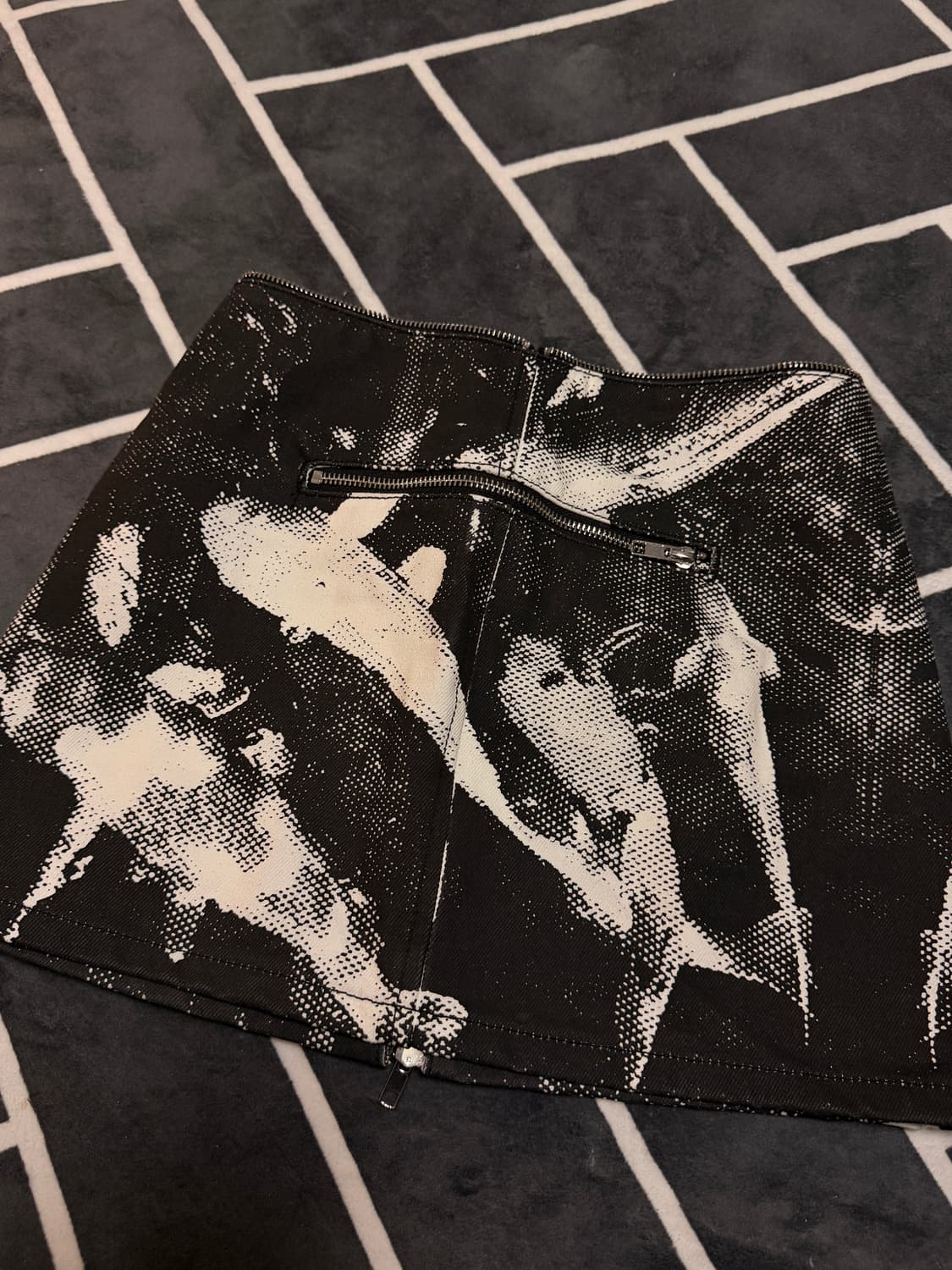 빈티지 지퍼 미니 스커트  상품이미지2