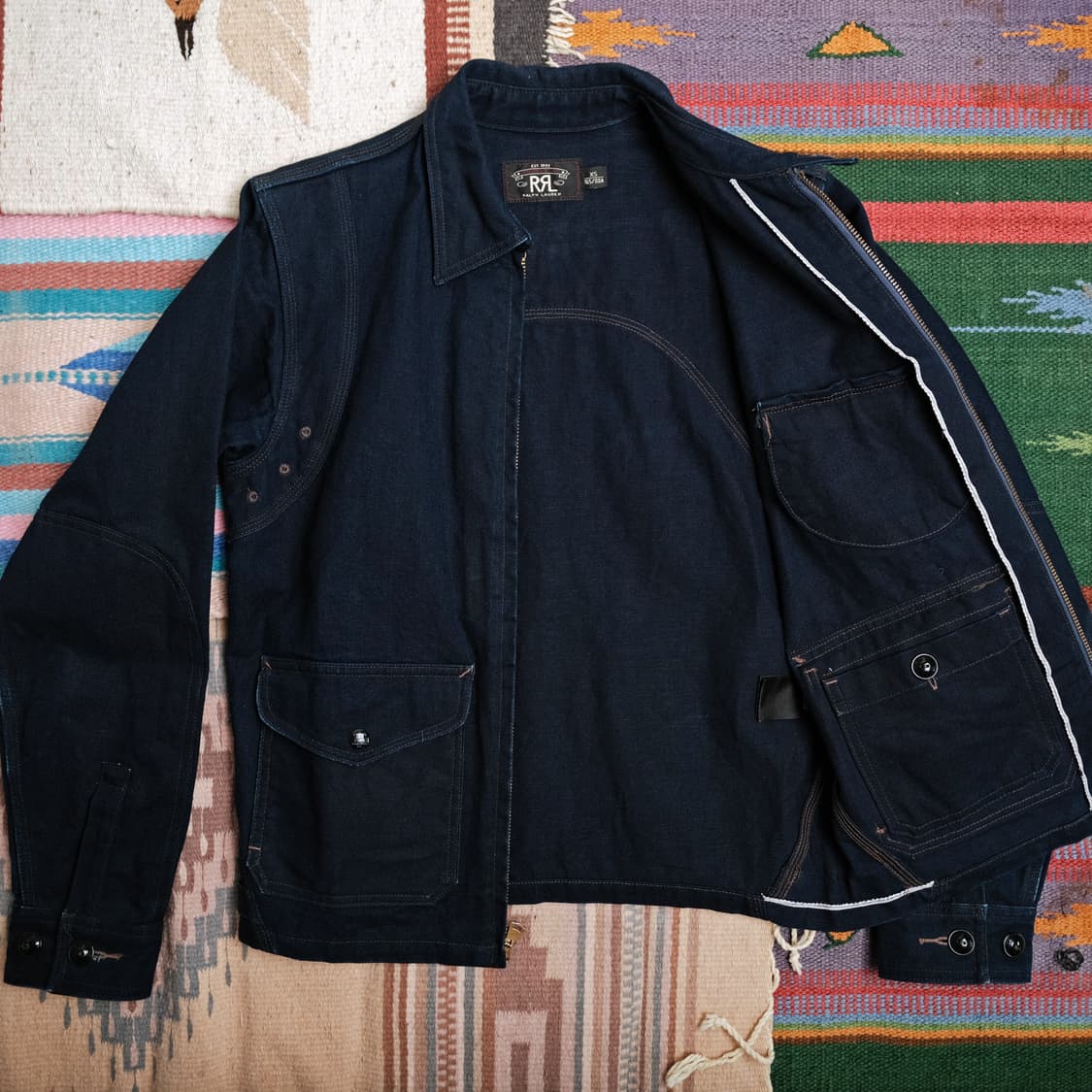 RRL 더블알엘 인디고 스포츠 자켓 xs사이즈 (추천 44-55) 상품이미지6