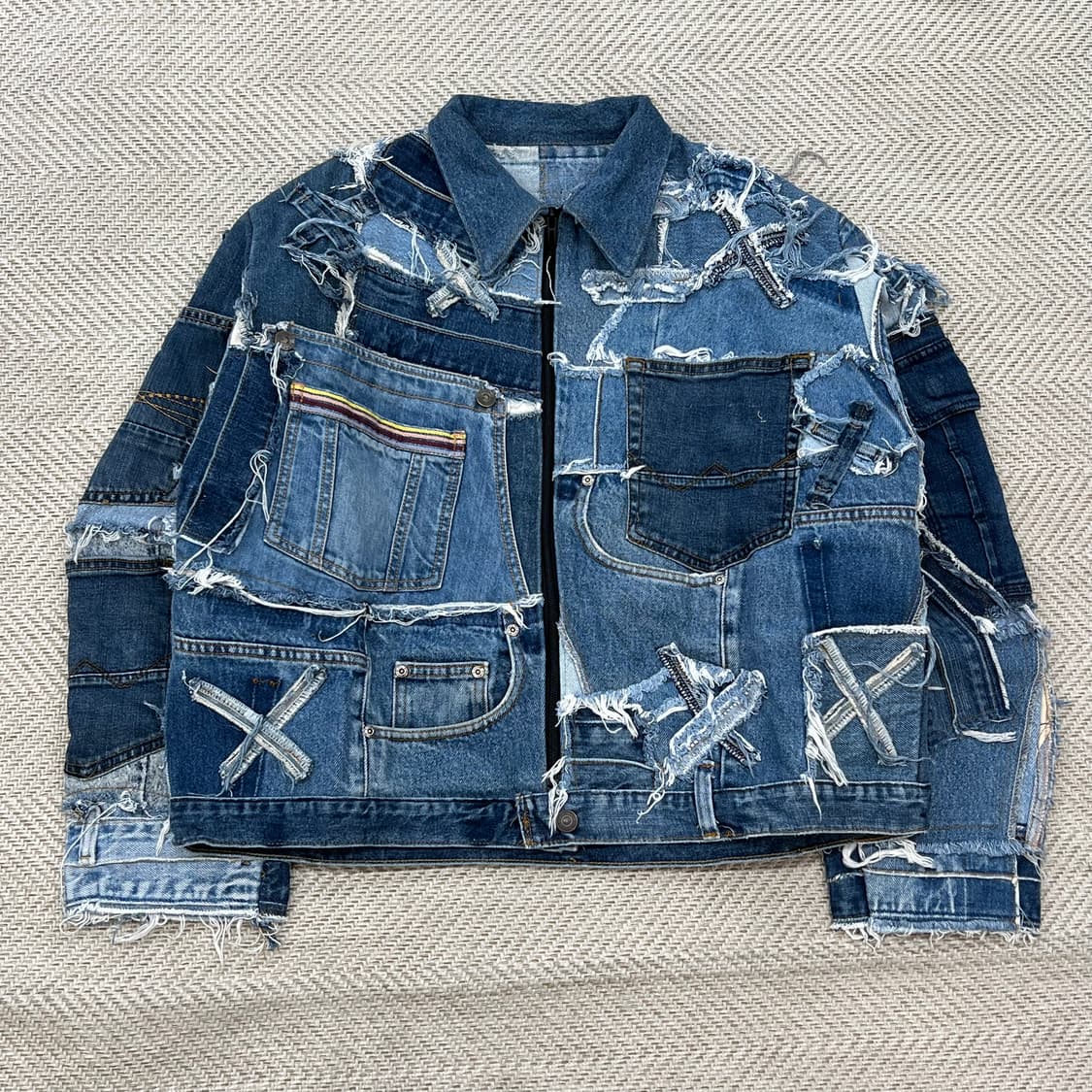 커스텀 데님 집업 자켓 r3134 상품이미지1