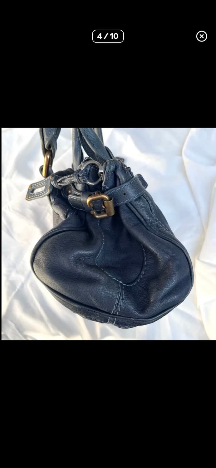 끌로에 패딩턴백 네이비 금장 상품이미지5