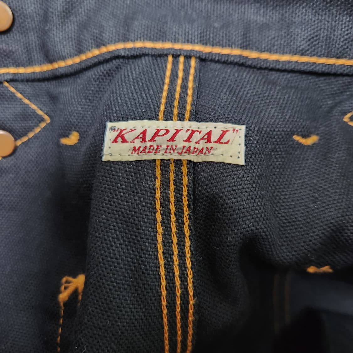 캐피탈 씬 캔버스 럼버 팬츠 블랙 상품이미지4