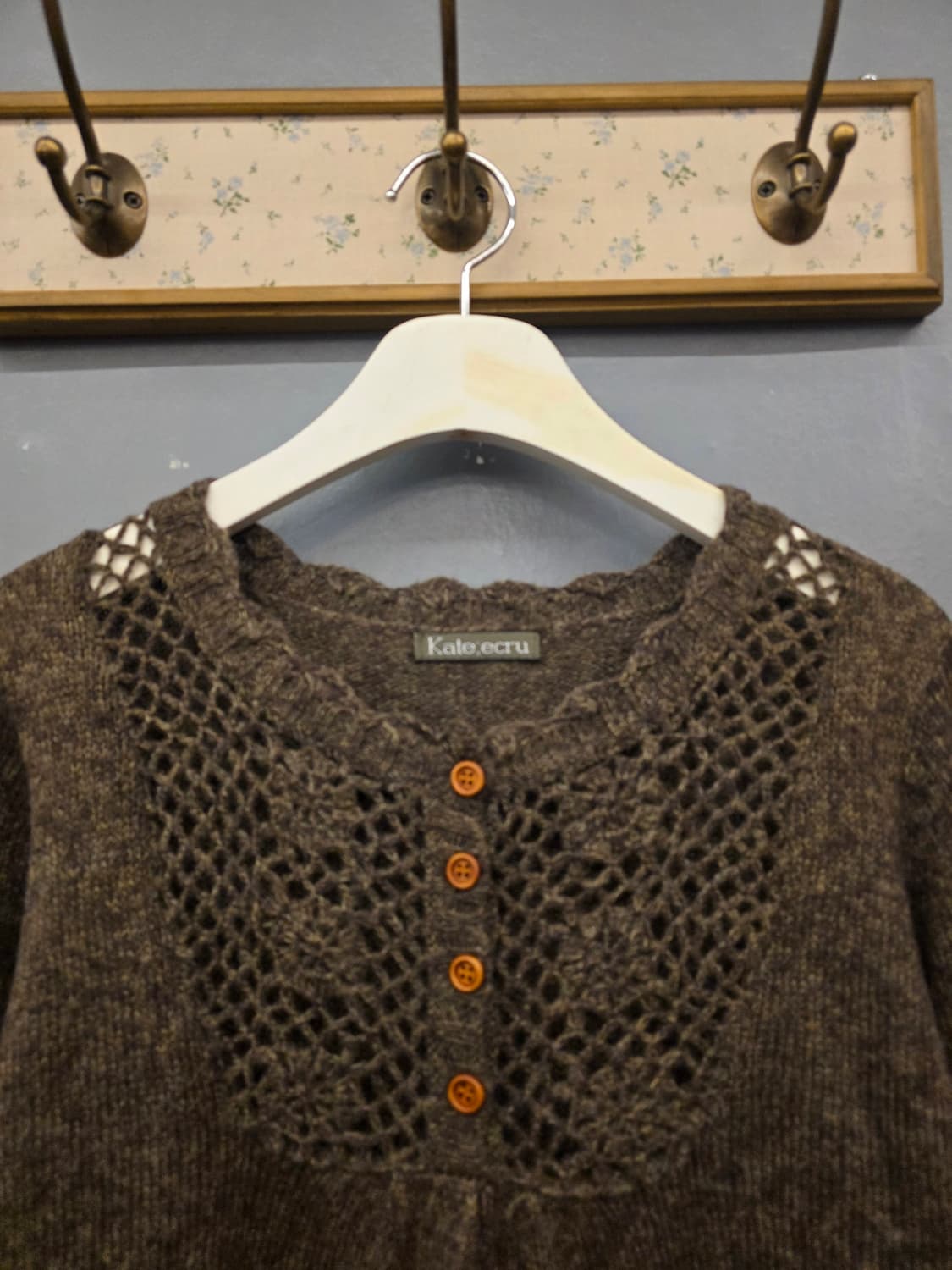 일본빈티지 브라운니트 상품이미지2