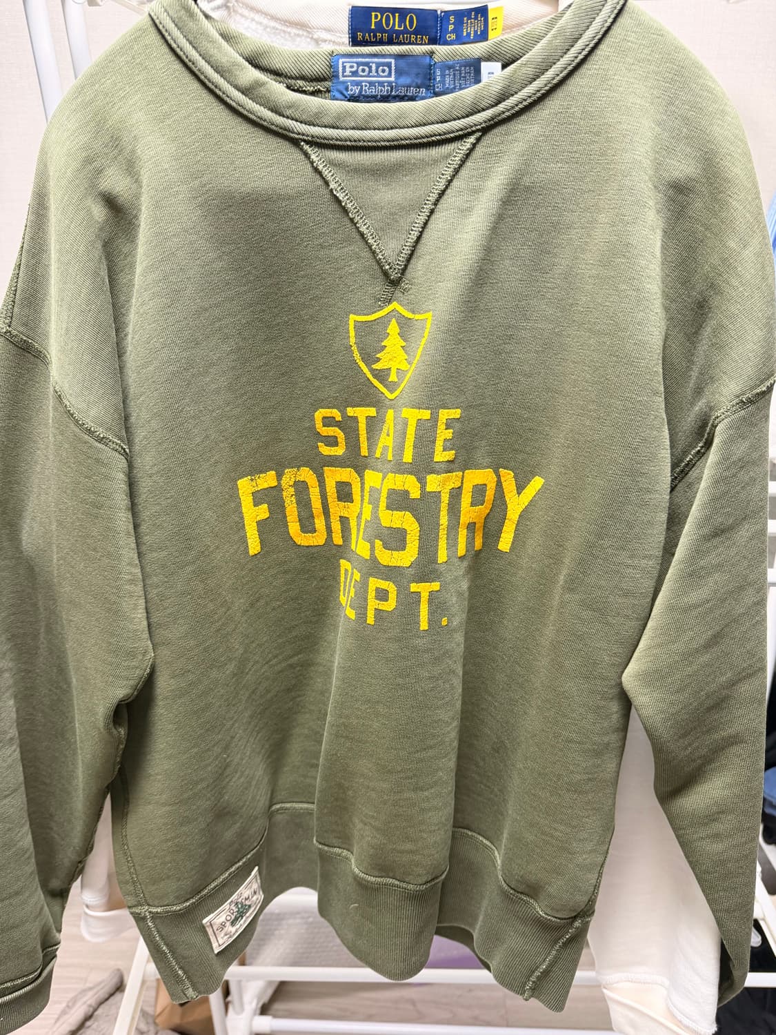 폴로랄프로렌 빈티지핏 맨투맨S95(카키,아이보리 일괄) 상품이미지4