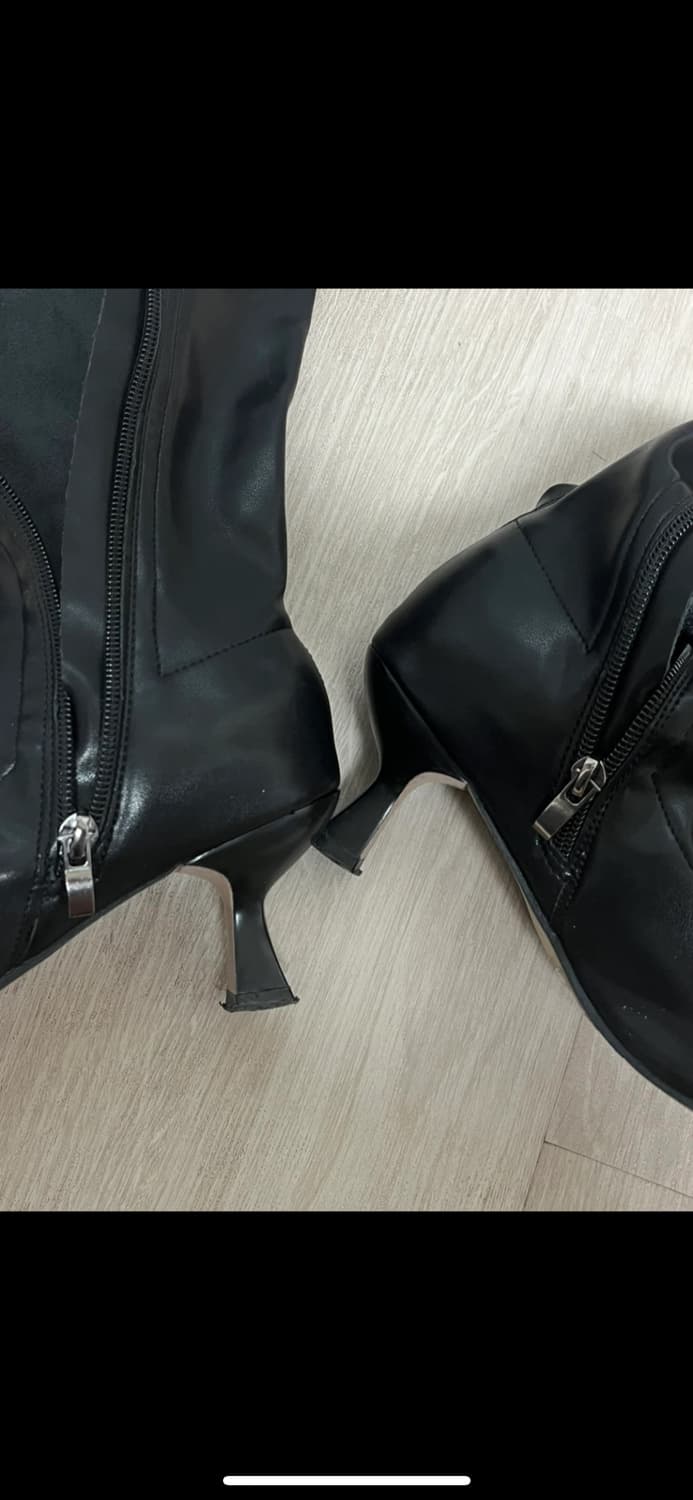 스틸레토 미들 부츠힐 키튼힐 225 상품이미지2