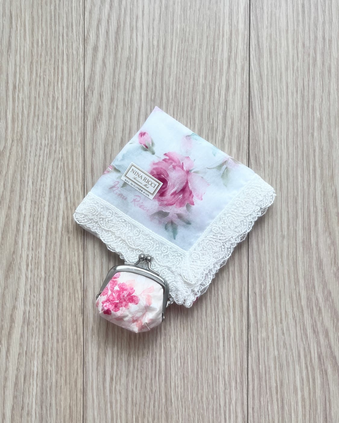 빈티지 핑크 플라워 동전 지갑 상품이미지1