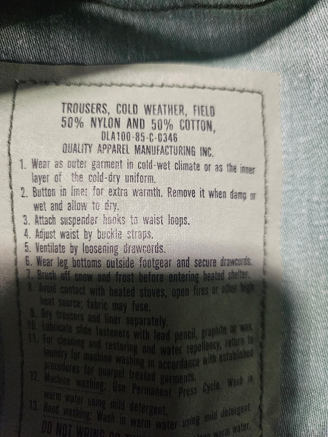 80s 미군오리지날 우드랜드 M65 팬츠 데드스탁 MS 상품이미지4