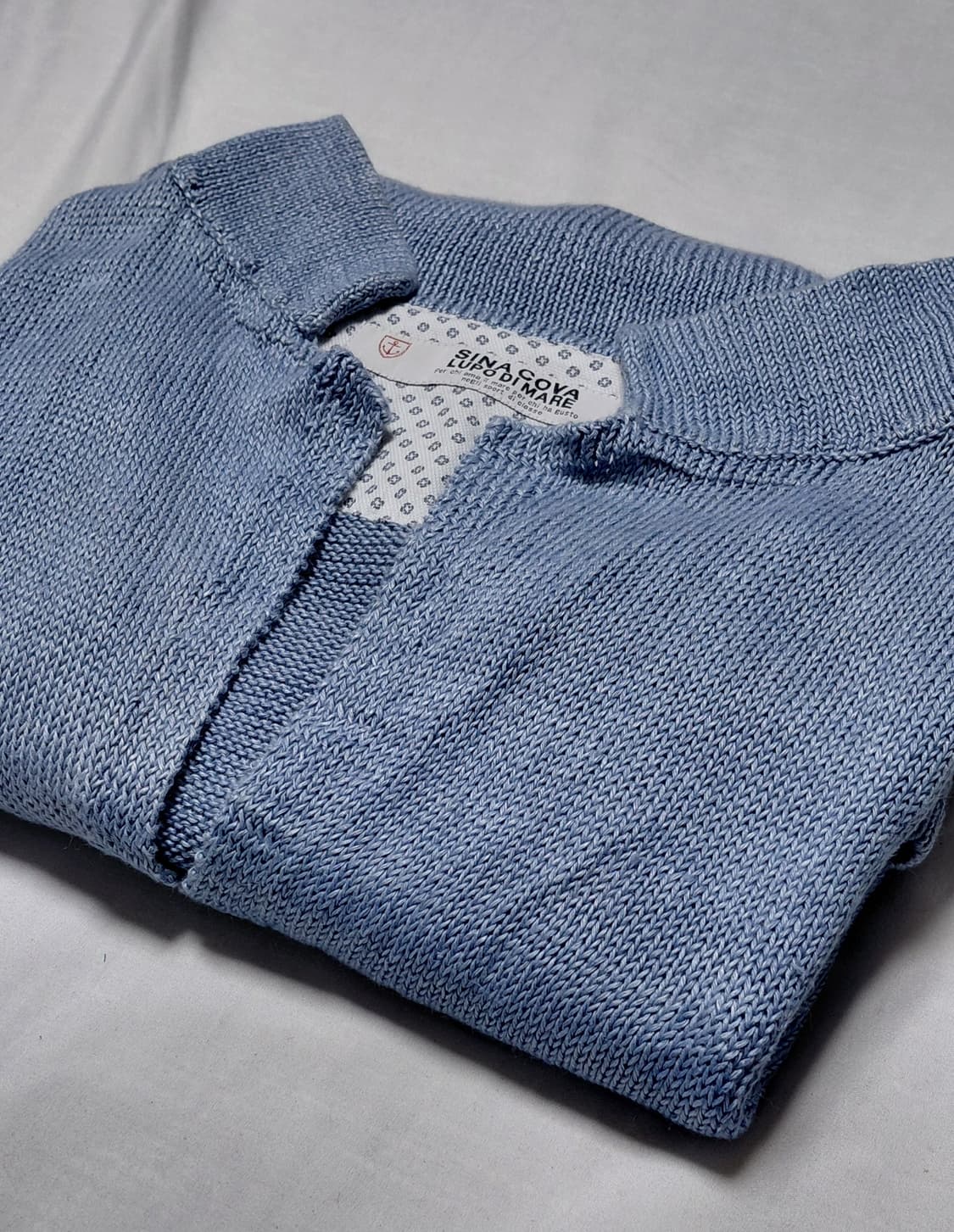 [L] 시나코바(SINA COVA) 린넨 100% 마린 카디건 - 블루 상품이미지10