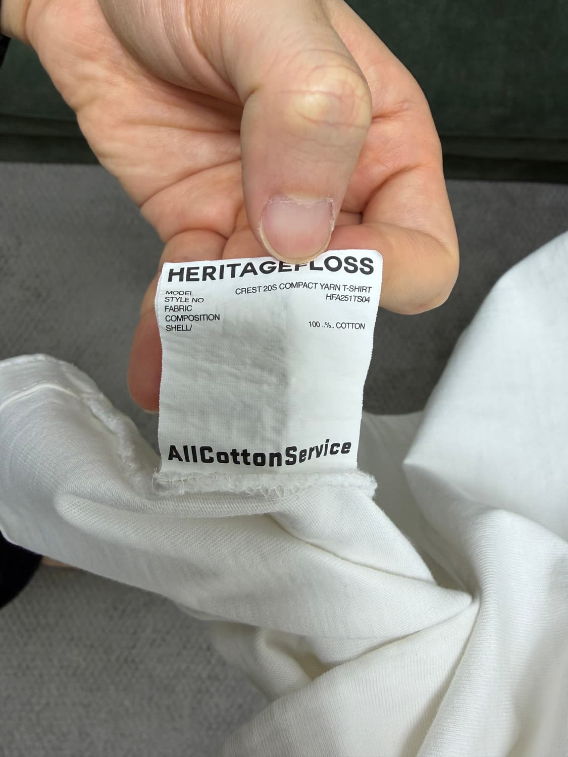 헤리티지플로스 CREST 20S COMPACT YARN T-SHIRTS 상품이미지6