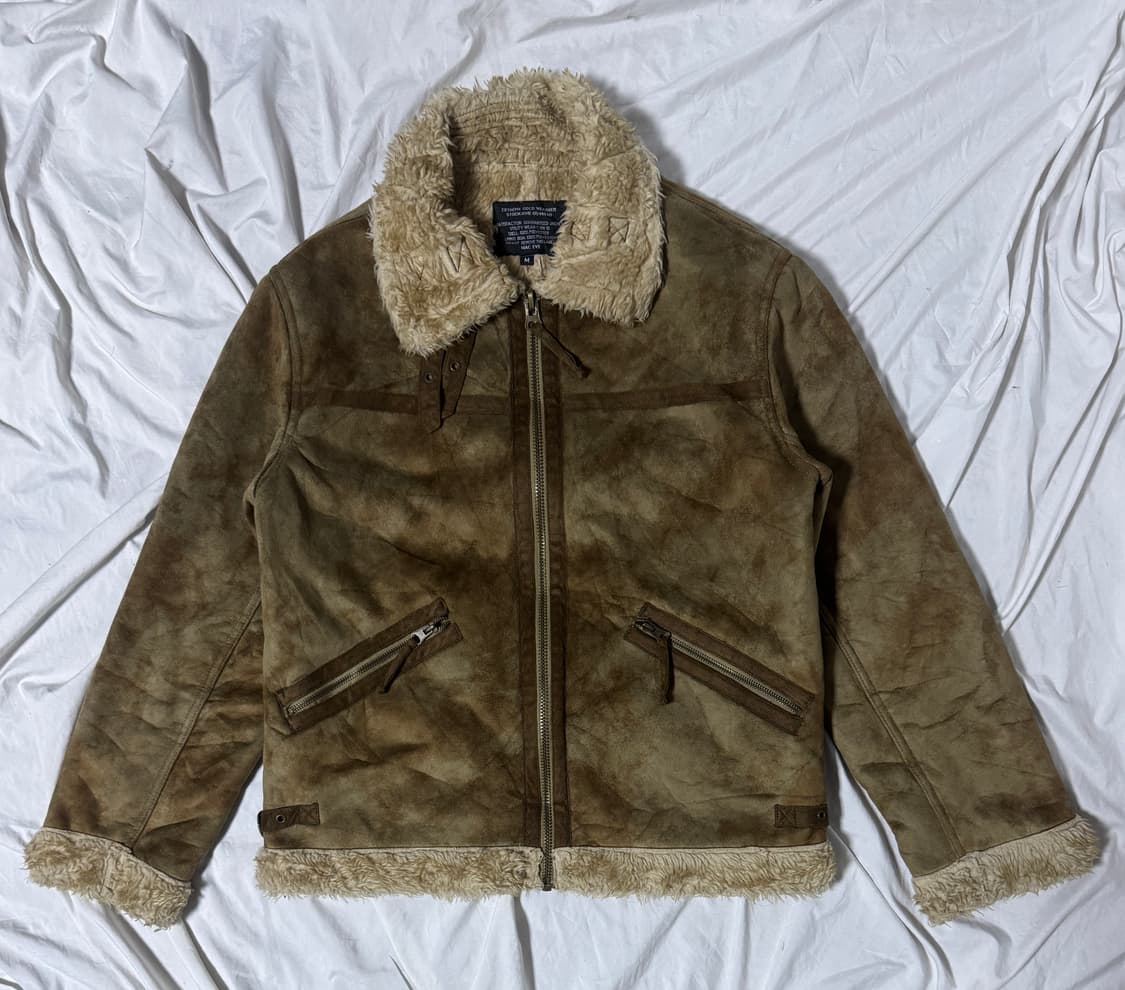 Mac eye 워싱 텍스처 스웨이드 무스탕 자켓 상품이미지5