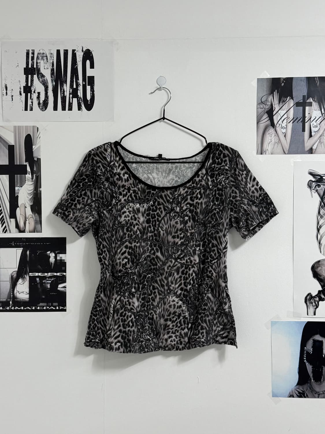 00s mood leopard pattern halfsleeve 상품이미지1