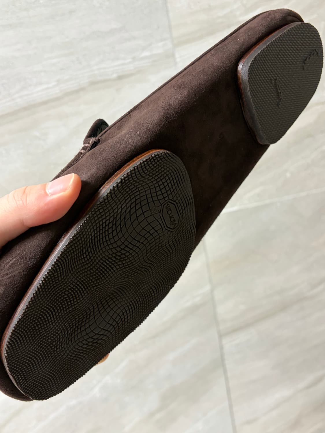 오라리 모카신 스웨이드 다크브라운 9US (새상품) 상품이미지3