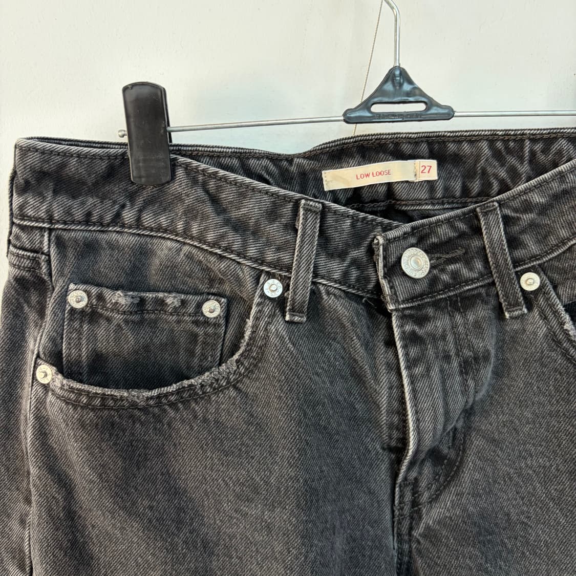 리바이스 그레이 와이드 데님 팬츠 상품이미지2