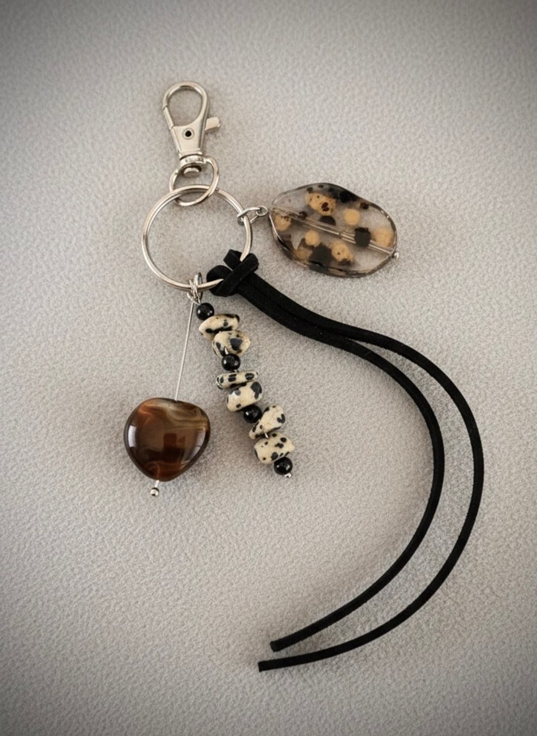 Brown Pattern Stone Keyring 상품이미지1