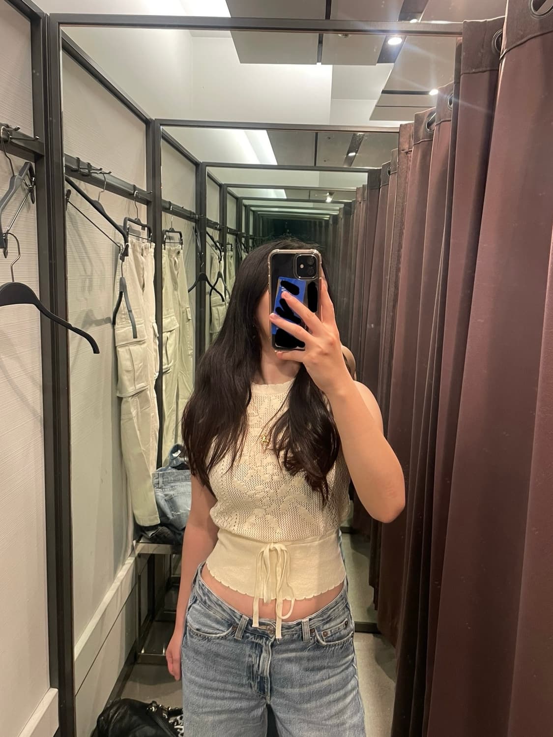 Zara lace knit sleeveless top (s) 상품이미지5