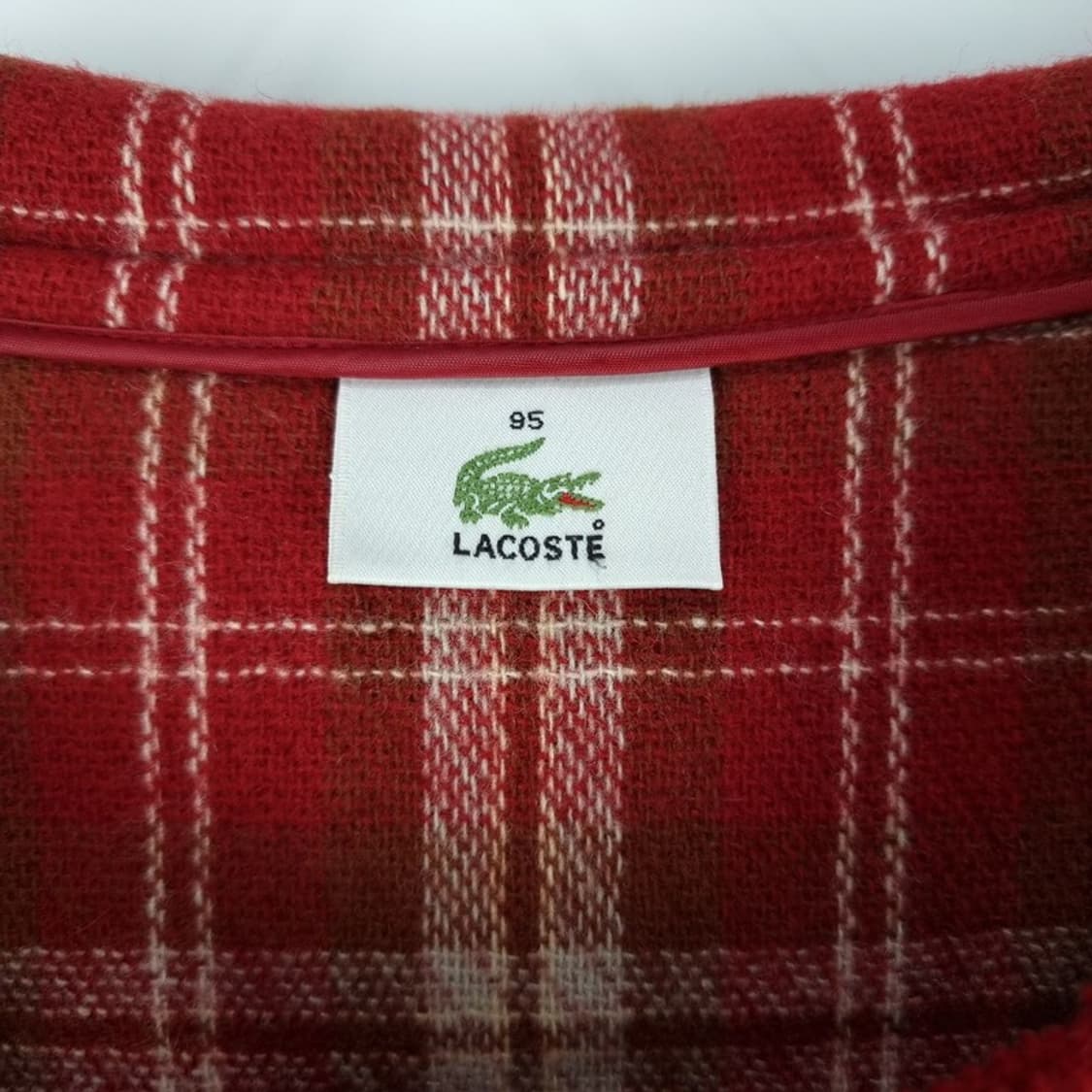 [라코스테] 울 모직 후드 더플 코트 떡볶이 코트 레드 M17520 상품이미지7