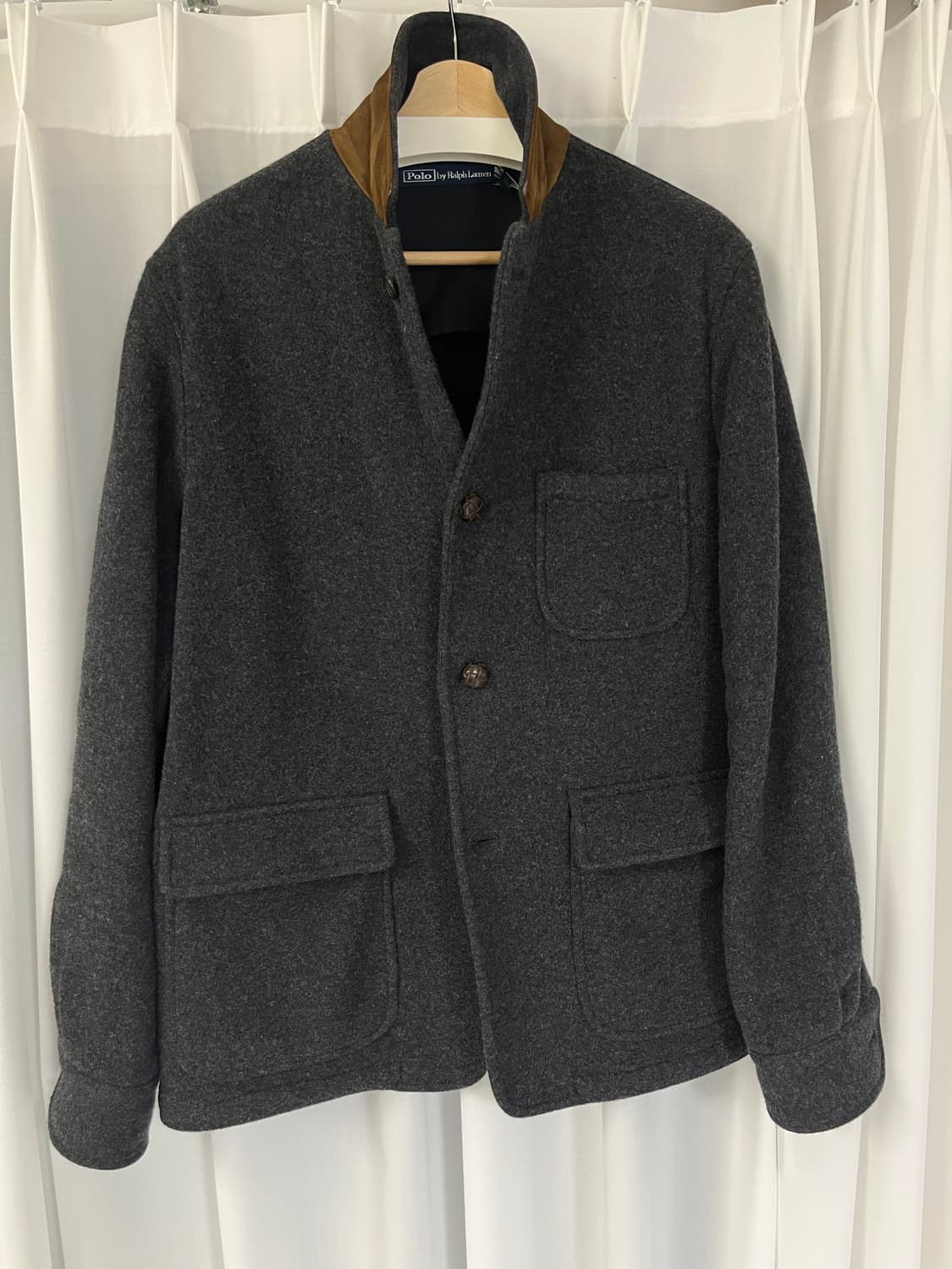 폴로 랄프로렌 울 스웨이드 코트 (40R) 상품이미지6