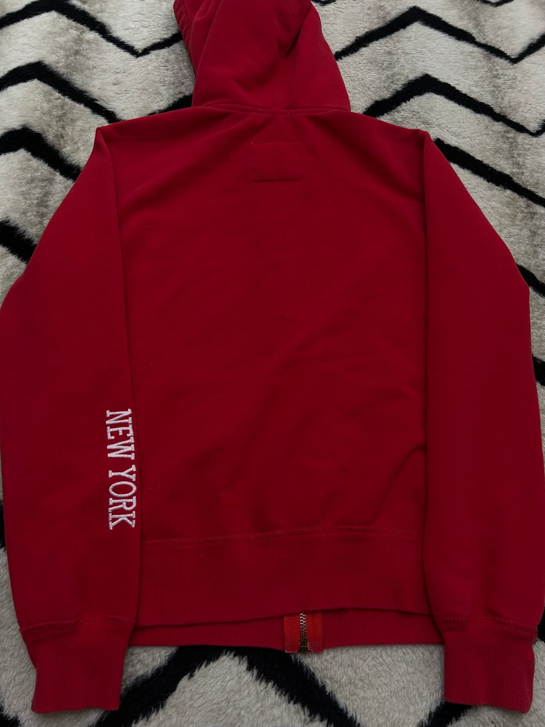 [M]아베크롬비 후드집업/레드/기모 상품이미지4