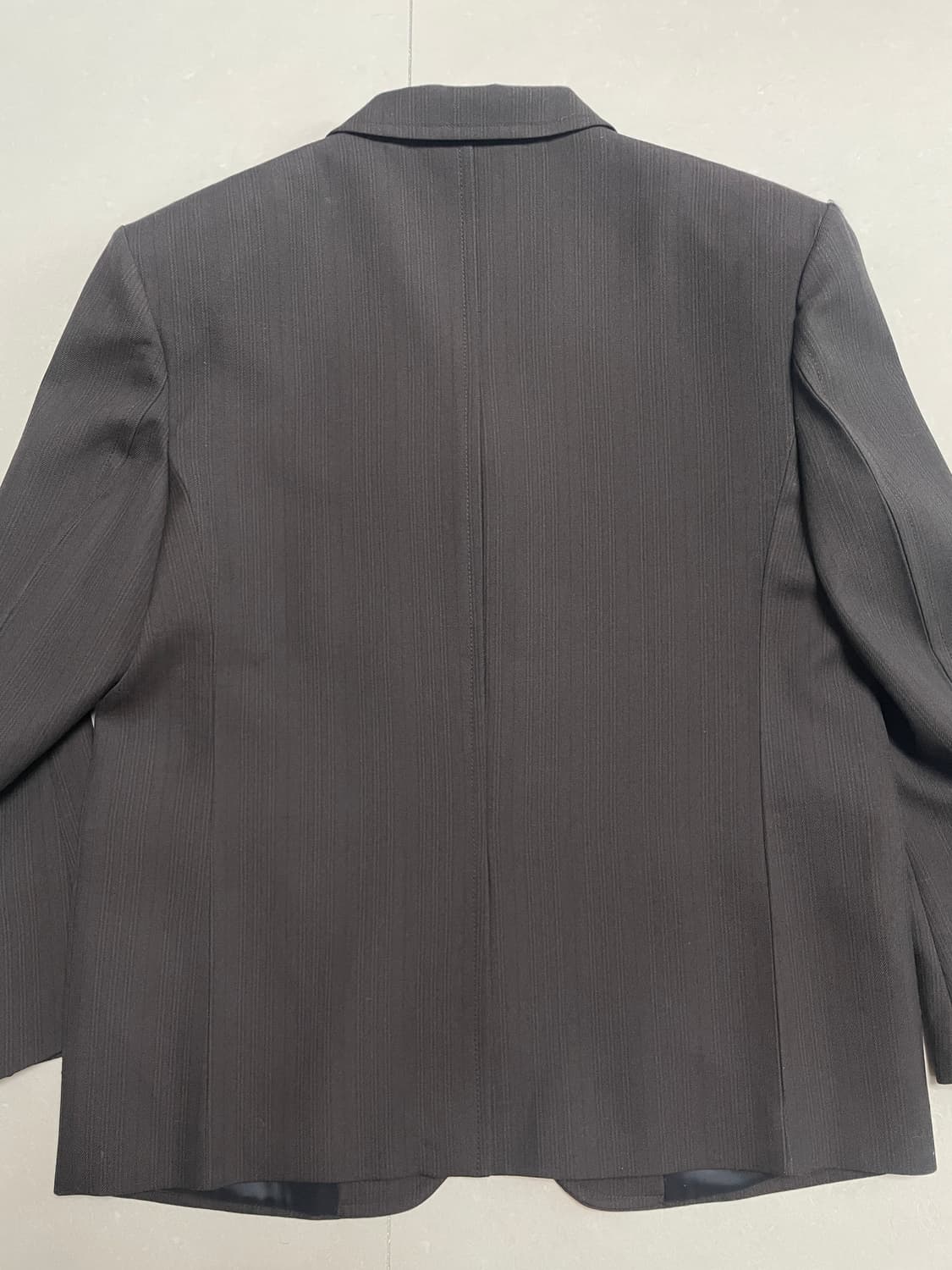 렉토 빈티지 스트라이프 버진 울 블레이저 브라운 상품이미지4