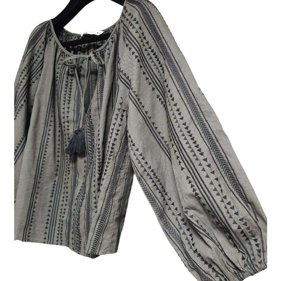 Zara 자라 에스닉 자수 테슬 블라우스 m or s~m 상품이미지4