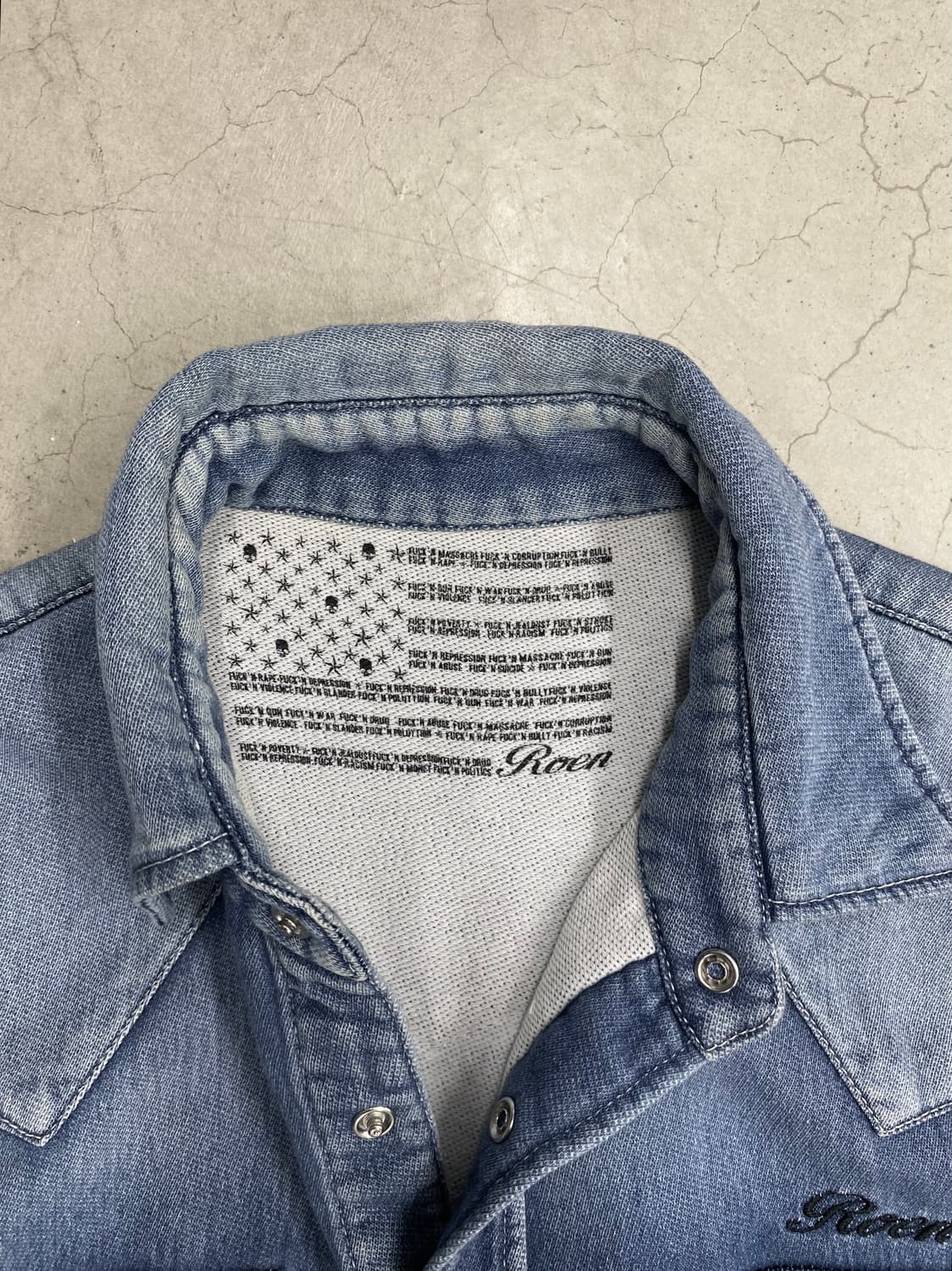 로엔 스트레치 데님 셔츠 상품이미지7