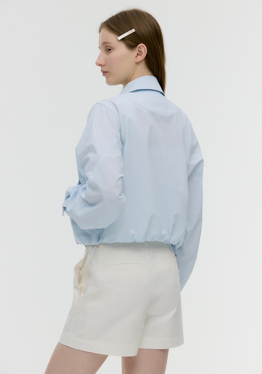 몽돌 커팅라인 스트라이프 블루종 자켓 상품이미지3