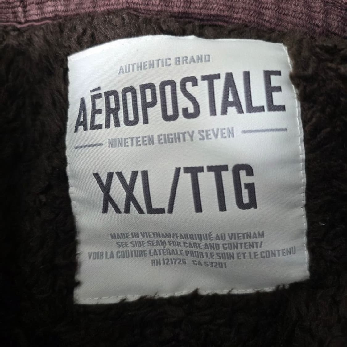 에어로포스탈 레드 양털 후드 집업 XXL 상품이미지5