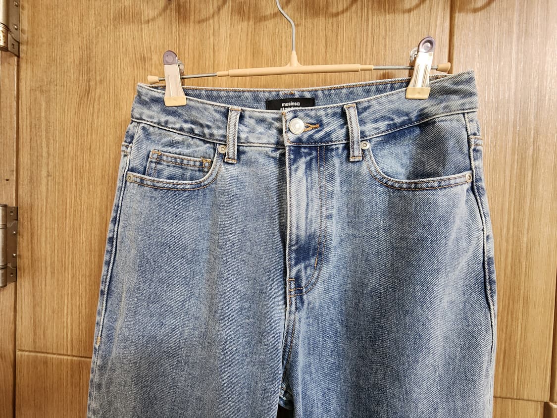 (26)무신사 레귤러 핏 데님 팬츠 라이트인디고 상품이미지3