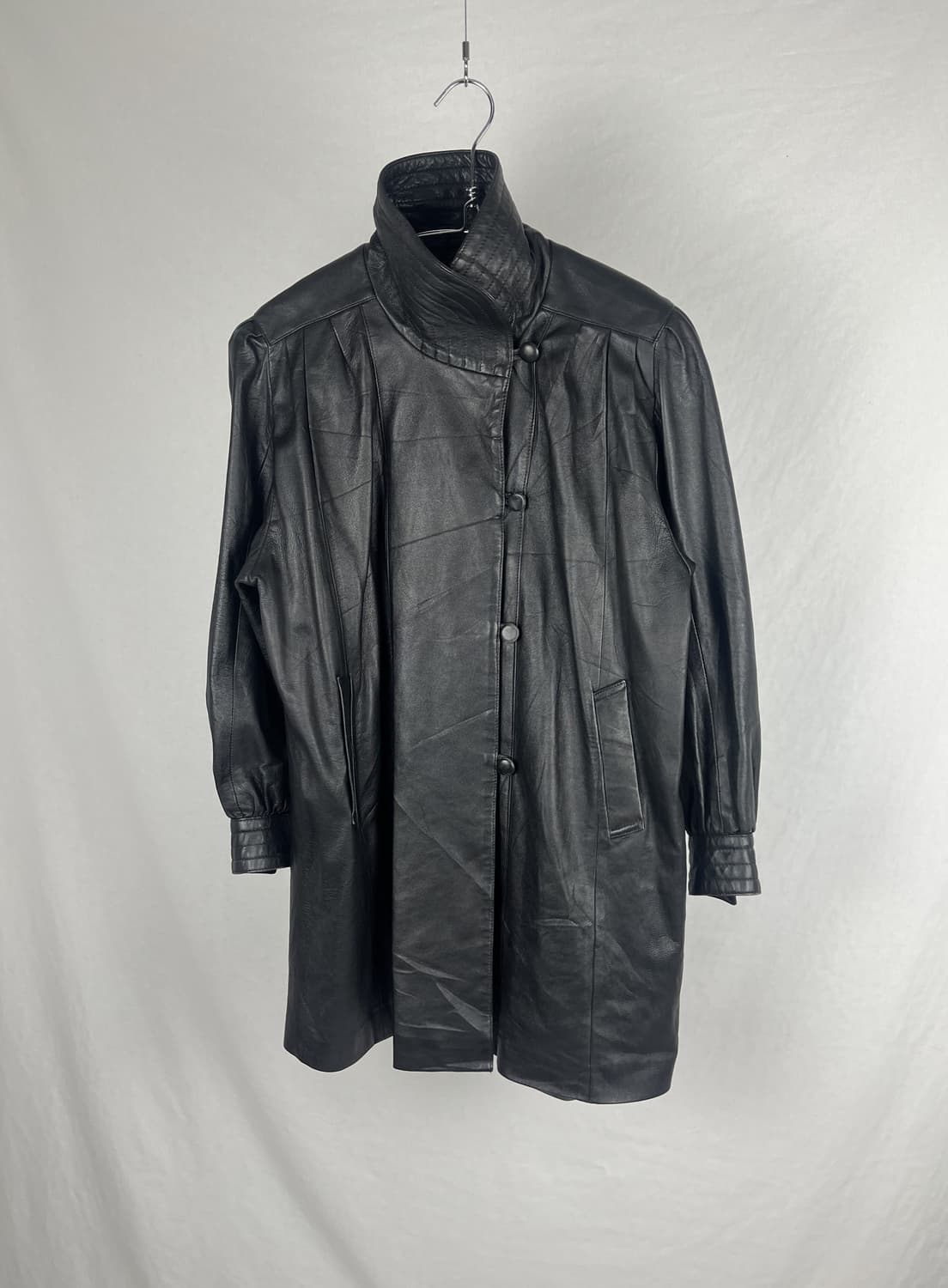 Vintage 리얼레더 하이넥 카코트  상품이미지2