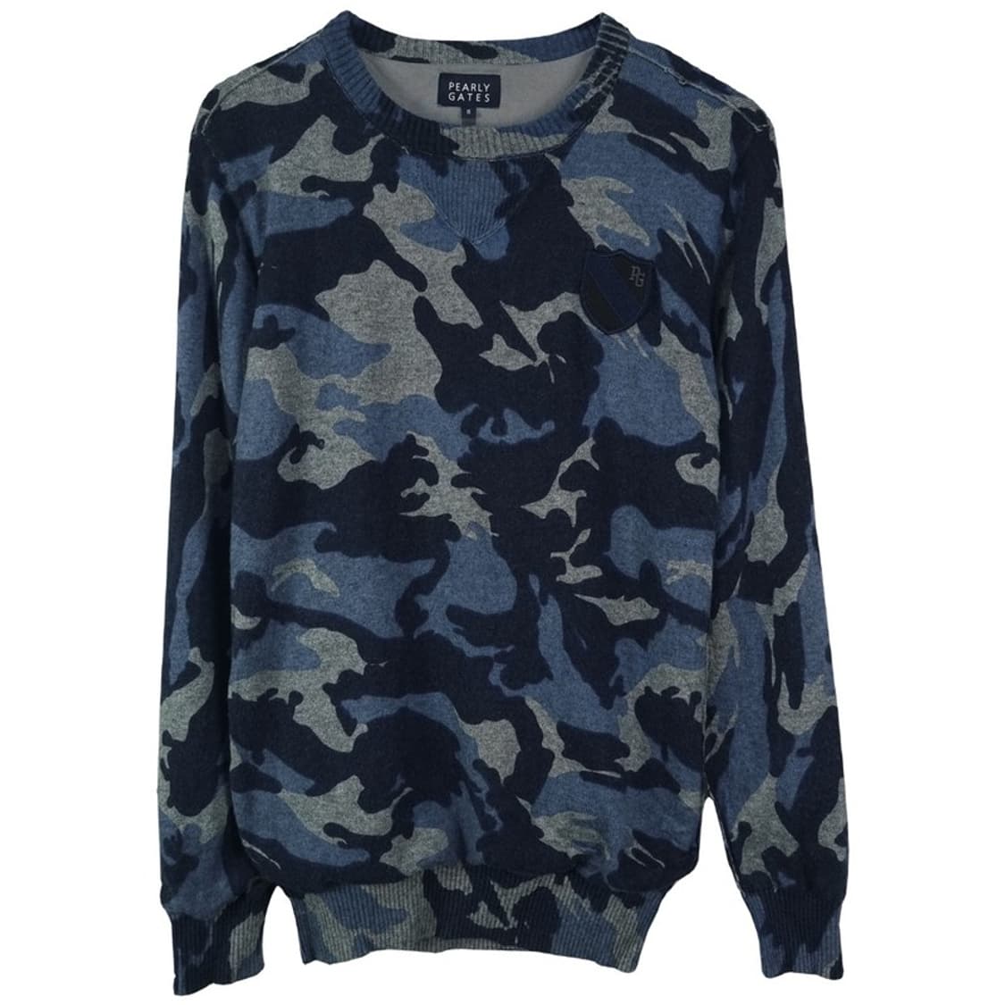 [파리게이츠] 블루 카모 패턴 골프 니트 M18638 상품이미지2
