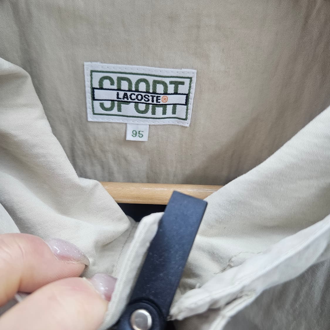 라코스테 스포츠 후드 자켓 베이지 95(M) 상품이미지4