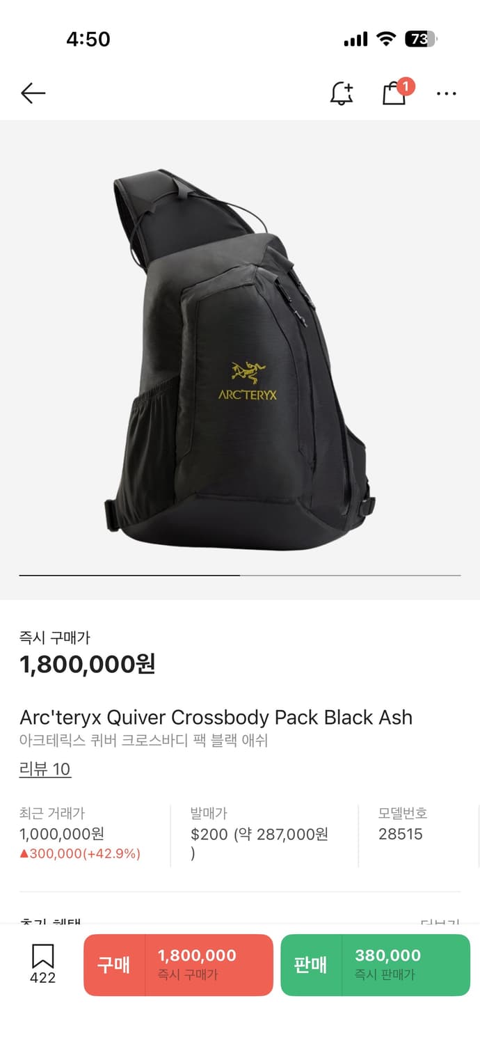 아크테릭스 시스템A 퀴버백 상품이미지1