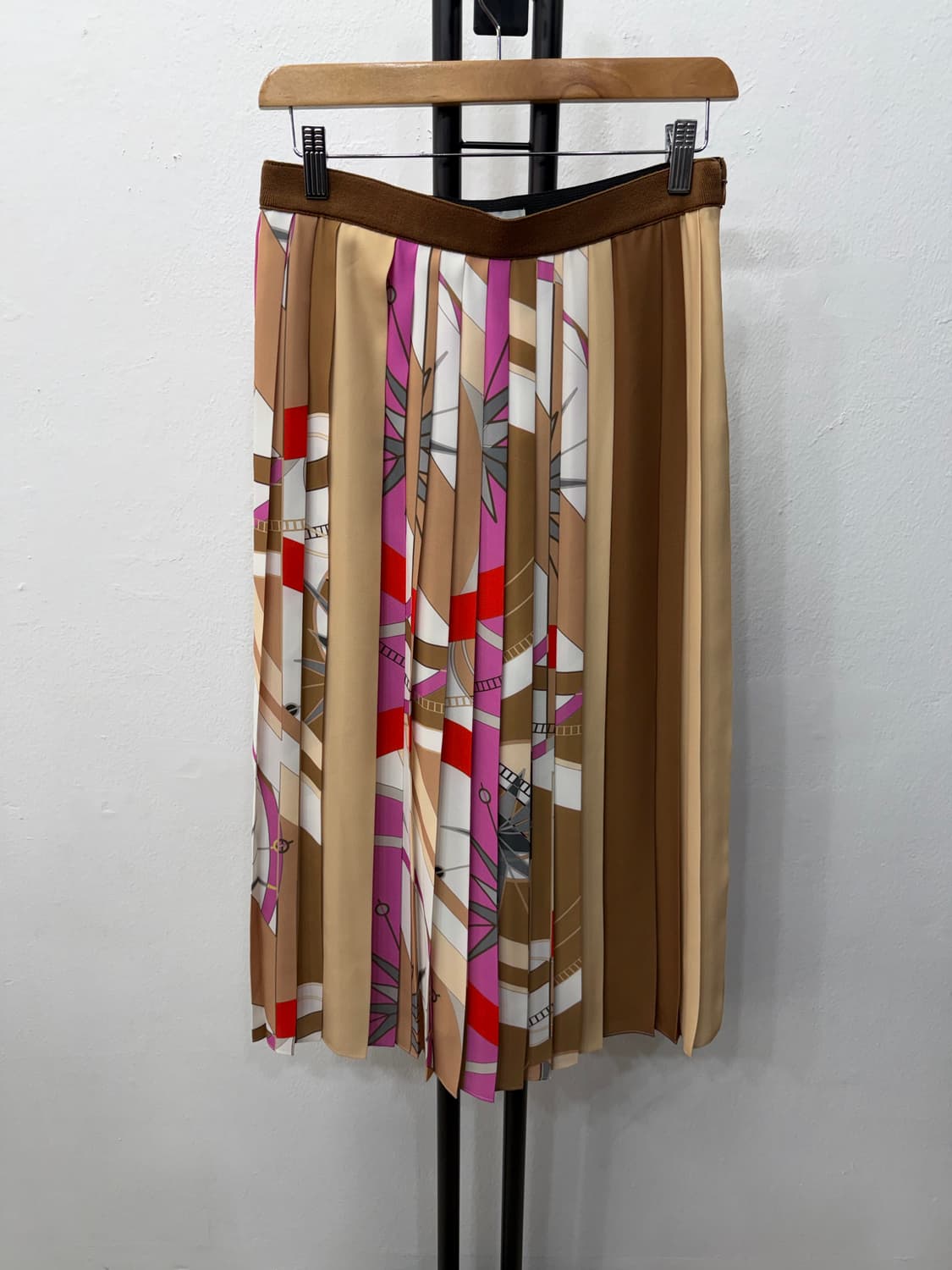 정품) 래트바이티 한섬 패턴 주름 밴딩 스커트 치마 67 상품이미지1