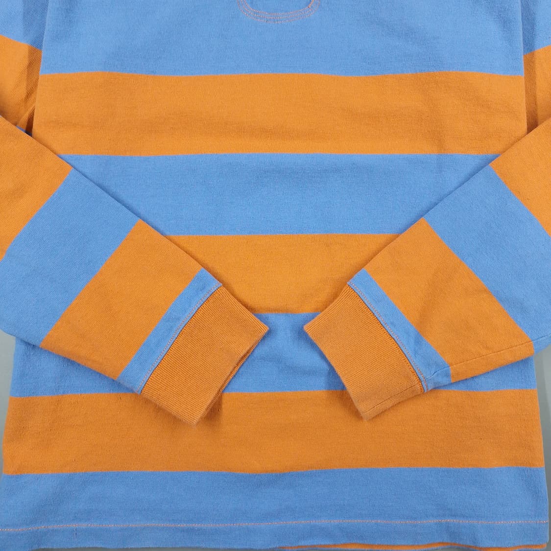 폴로랄프로렌 오렌지 스카이블루 네이비포니 클래식핏 카라넥 긴팔 티셔츠 상품이미지5