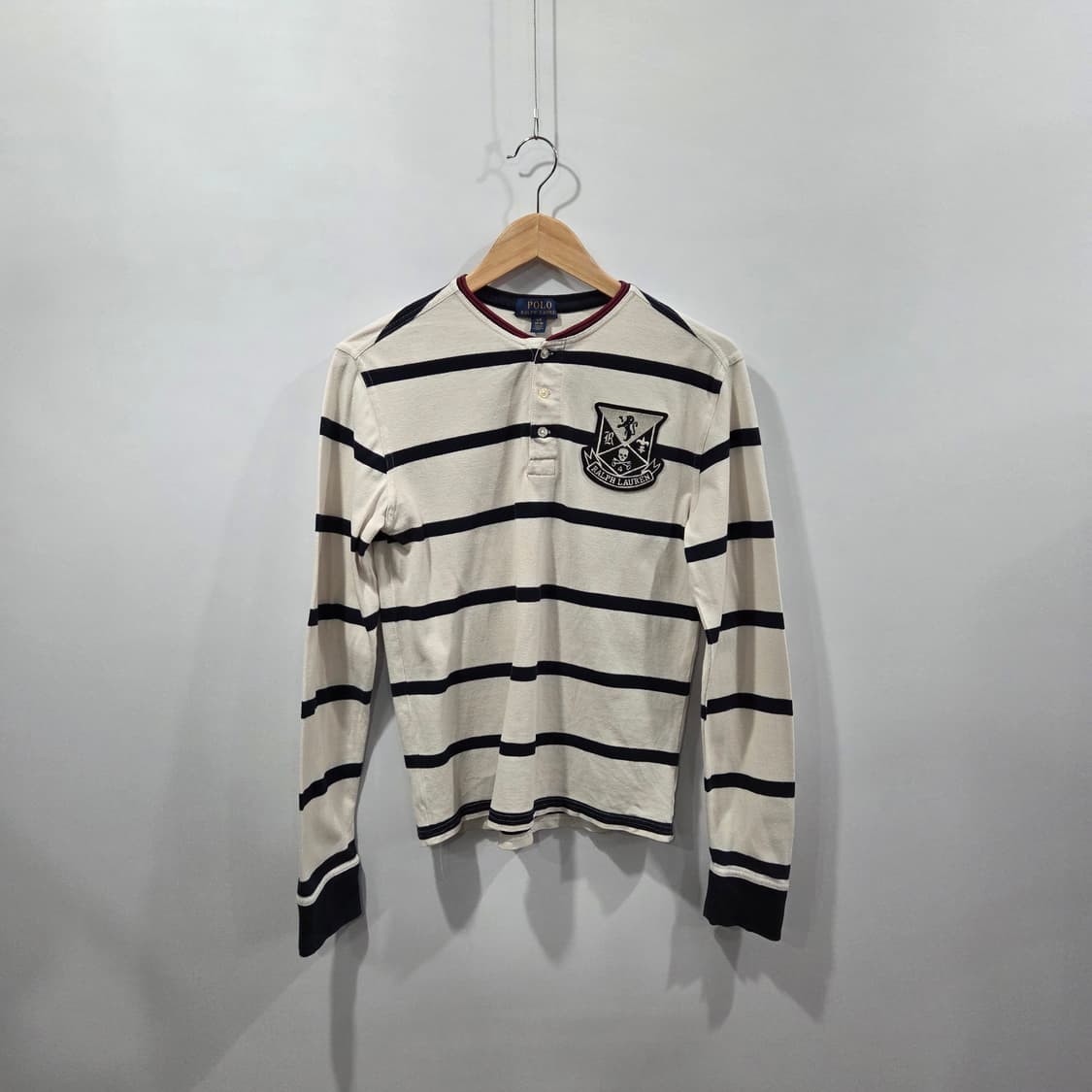 폴로랄프로렌 피케 헨리넥 스트라이프 롱슬리브 L(14/16) 상품이미지1