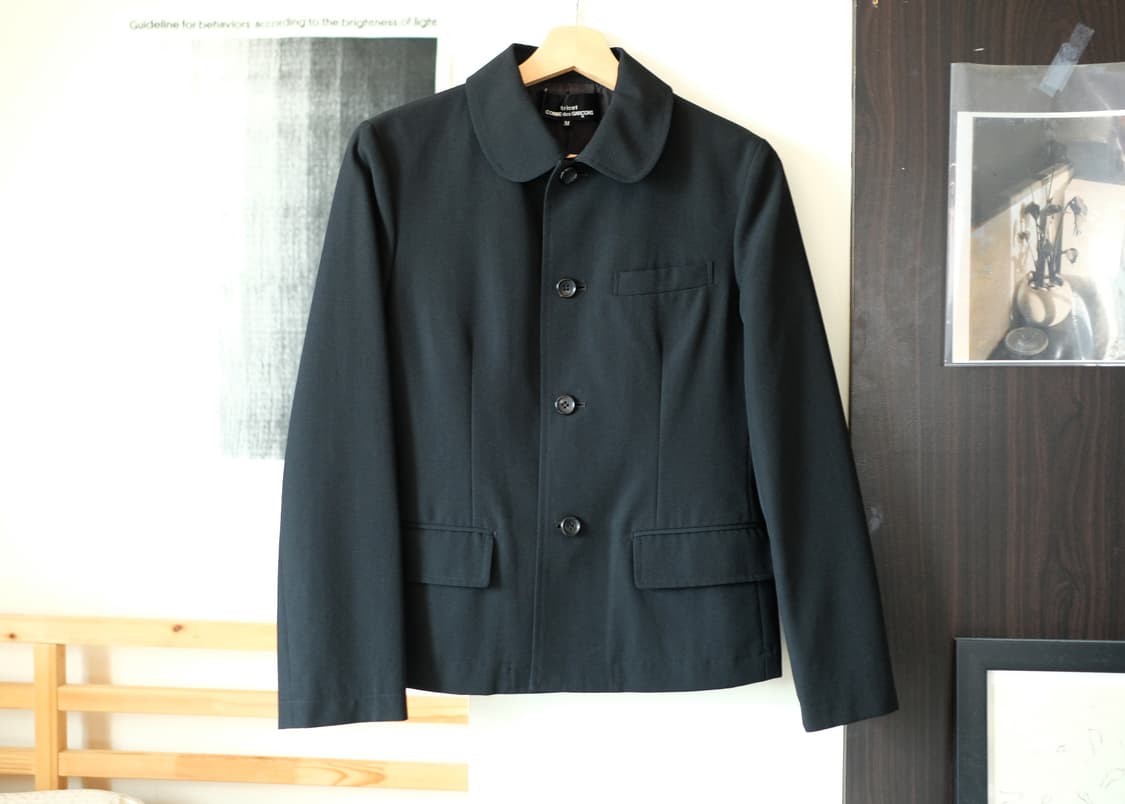 꼼데가르송 트리콧 라운드카라 자켓 블랙 M 상품이미지2